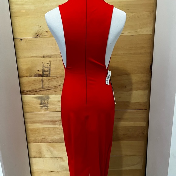 Brand New with tags Red High Neck Mid Length Babaton Dress - Picture 3 of 4